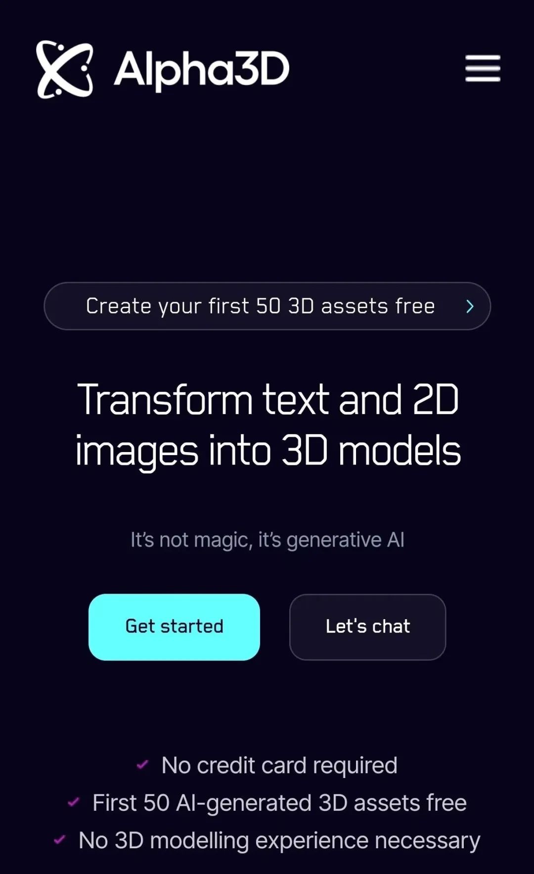AI+3D生成 Alpha3D:开启3D内容创作的全新篇章 AI+3D生成 Alpha3D:开启3D内容创作的全新篇章